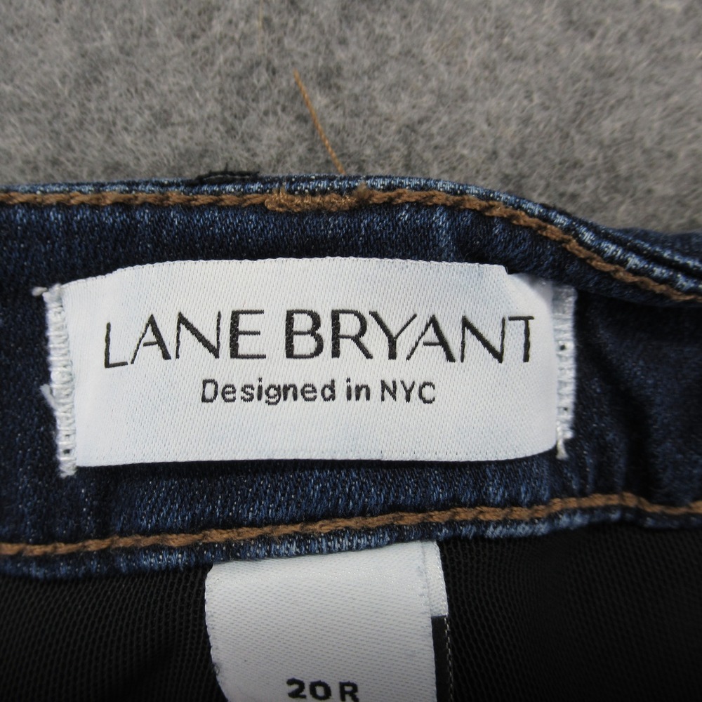 Lane Bryant 20R Dark Wash Stretch Denim‎ Mid Rise Skinny Jean Women's Plus Size - Picture 2 of 13